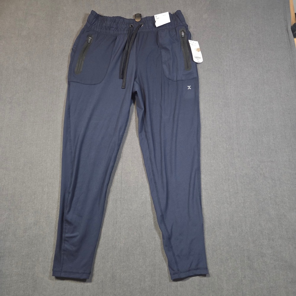 Xersion Jogger Pants Womens Small Blue Studio Quick-Dri Mid-Rise Fitted NWT